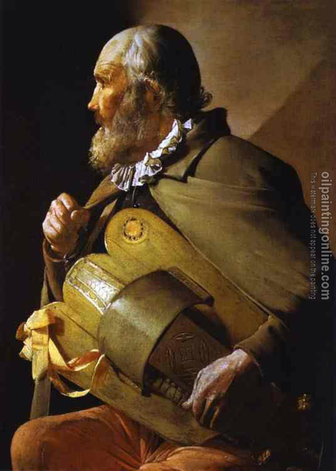 Georges de La Tour - Hurdy Gurdy Player with a Ribbon